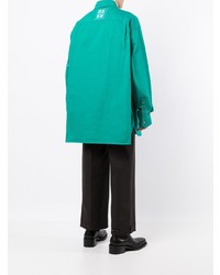 Мужская зеленая рубашка с длинным рукавом от Raf Simons