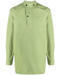 Мужская зеленая рубашка с длинным рукавом от Jil Sander