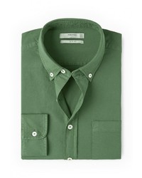 Мужская зеленая рубашка с длинным рукавом от Mango Man