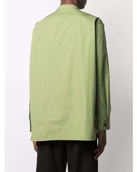 Мужская зеленая рубашка с длинным рукавом от Jil Sander