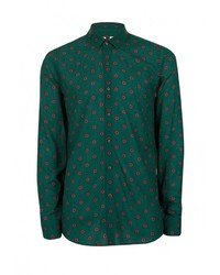 Мужская зеленая рубашка с длинным рукавом от Topman