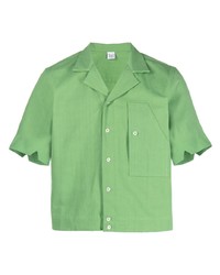 Мужская зеленая рубашка с длинным рукавом от Winnie NY