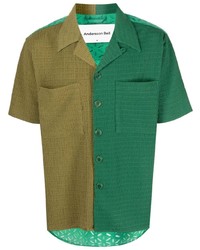 Мужская зеленая рубашка с коротким рукавом от Andersson Bell