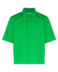 Мужская зеленая рубашка с коротким рукавом от Bottega Veneta