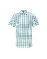 Мужская зеленая рубашка с коротким рукавом от GREG