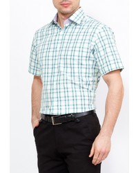 Мужская зеленая рубашка с коротким рукавом от GREG