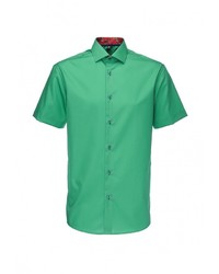Мужская зеленая рубашка с коротким рукавом от GREG