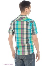 Мужская зеленая рубашка с коротким рукавом от Mavango