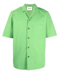 Мужская зеленая рубашка с коротким рукавом от Nanushka