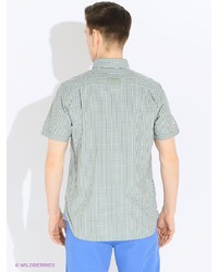 Мужская зеленая рубашка с коротким рукавом от Sela