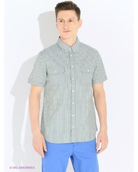 Мужская зеленая рубашка с коротким рукавом от Sela