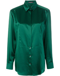 Женская зеленая рубашка от Dolce & Gabbana