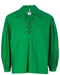 Мужская зеленая рубашка от Moschino