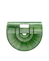 Зеленая соломенная большая сумка от Cult Gaia