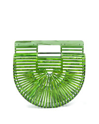 Зеленая соломенная большая сумка от Cult Gaia