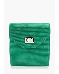 Зеленая сумка через плечо из плотной ткани от D.Angeny