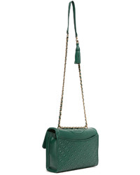 Зеленая сумка через плечо от Tory Burch
