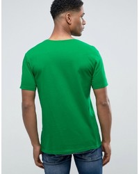 Мужская зеленая футболка в горизонтальную полоску от Benetton