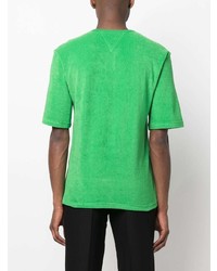 Мужская зеленая футболка на пуговицах от Bottega Veneta