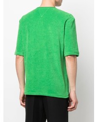 Мужская зеленая футболка на пуговицах от Bottega Veneta