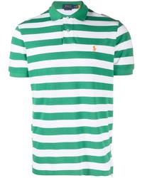 Мужская зеленая футболка-поло в горизонтальную полоску от Polo Ralph Lauren
