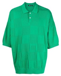 Мужская зеленая футболка-поло в клетку от FIVE CM