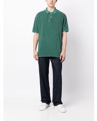 Мужская зеленая футболка-поло в сеточку от Polo Ralph Lauren