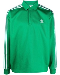Мужская зеленая футболка-поло с вышивкой от adidas