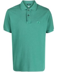 Мужская зеленая футболка-поло с вышивкой от C.P. Company