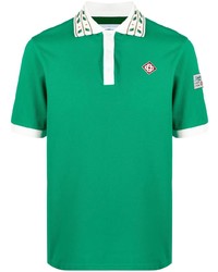 Мужская зеленая футболка-поло с вышивкой от Casablanca