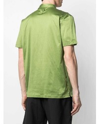 Мужская зеленая футболка-поло с вышивкой от Billionaire