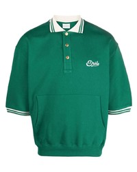 Мужская зеленая футболка-поло с вышивкой от Drôle De Monsieur