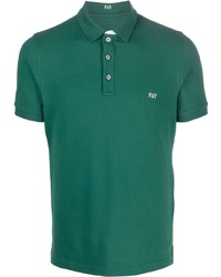 Мужская зеленая футболка-поло с вышивкой от Fay