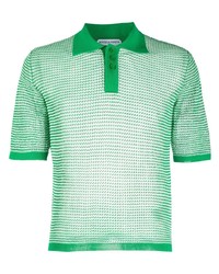 Мужская зеленая футболка-поло с принтом от Bottega Veneta