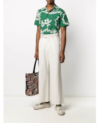 Мужская зеленая футболка-поло с цветочным принтом от Polo Ralph Lauren