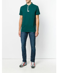 Мужская зеленая футболка-поло от Dirk Bikkembergs