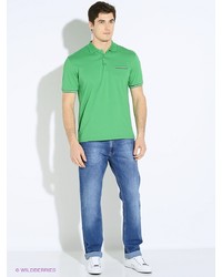 Мужская зеленая футболка-поло от Fine Joyce