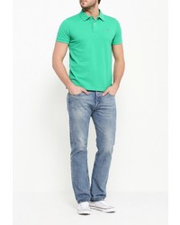 Мужская зеленая футболка-поло от Gant