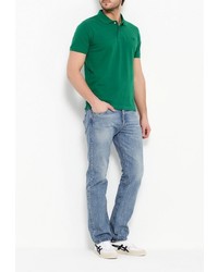 Мужская зеленая футболка-поло от Gant