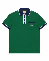 Мужская зеленая футболка-поло от Gucci