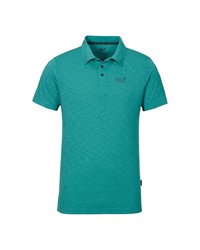 Мужская зеленая футболка-поло от Jack Wolfskin