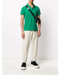 Мужская зеленая футболка-поло от Moncler