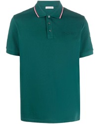 Мужская зеленая футболка-поло от Moncler