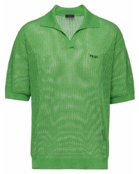 Мужская зеленая футболка-поло от Prada