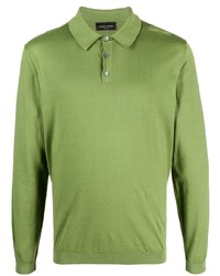 Мужская зеленая футболка-поло от Roberto Collina