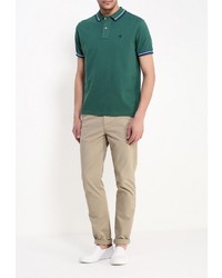 Мужская зеленая футболка-поло от SPRINGFIELD