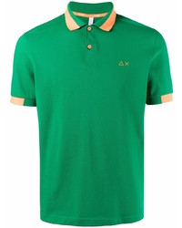 Мужская зеленая футболка-поло от Sun 68