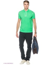 Мужская зеленая футболка-поло от Timezone