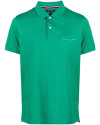 Мужская зеленая футболка-поло от Tommy Hilfiger