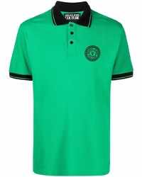 Мужская зеленая футболка-поло от VERSACE JEANS COUTURE